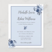 BUDGET Hübsch Gray Navy Blue Floral Hochzeit (Vorderseite)