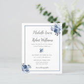 BUDGET Hübsch Gray Navy Blue Floral Hochzeit (Stehend Vorderseite)