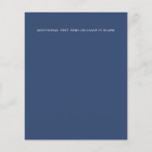 BUDGET Hübsch Gray Navy Blue Floral Hochzeit (Rückseite)