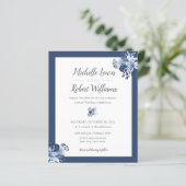 BUDGET Hübsch Gray Navy Blue Floral Hochzeit (Stehend Vorderseite)