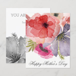 Budget Hübsch Watercolor Florals Mütter Tageskarte