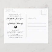 Budget Hund Hochzeit Foto Save the Date Postkarte (Rückseite)