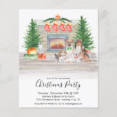 Budget Hund liebt Katzen Weihnachts Feuerplatz Par (Vorderseite)