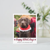 Budget Hund Lover Pet Foto Weihnachtskarte (Stehend Vorderseite)