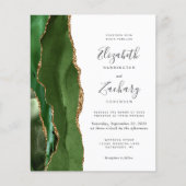 Budget Hunter Green 4-Photo Wedding Invite (Vorderseite)