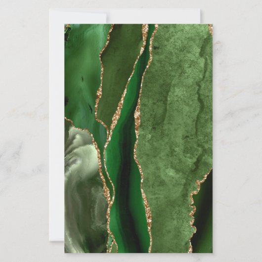 Budget Hunter Green Agate Corners Dark Wedding (Rückseite)