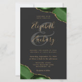 Budget Hunter Green Agate Corners Dark Wedding (Vorderseite)