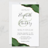 Budget Hunter Green Agate Corners Wedding (Vorderseite)