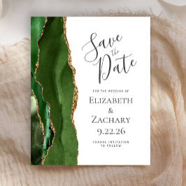 Budget Hunter Green Agate Gold Save the Date