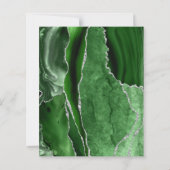 Budget Hunter Green Agate Silver Save the Date (Rückseite)
