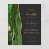 Budget Hunter Green Dark 4-Photo Wedding Invite (Vorderseite)