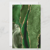 Budget Hunter Green Gold Agate Dark Wedding (Rückseite)