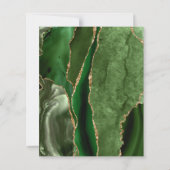 Budget Hunter Green Gold Agate Dark Wedite Einladu (Rückseite)