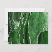 Budget Hunter Green Silver Agate Save the Date (Rückseite)