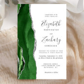 Budget Hunter Green Silver Agate Wedding