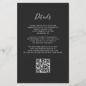 Budget Hunter Green Silver Dark QR Code Wedding (Rückseite)