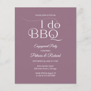 Budget I DO BBQ Engagement Party Einladung