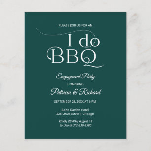 Budget I DO BBQ Engagement Party Einladung