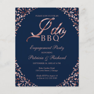 Budget I DO BBQ Engagement Party Einladungen