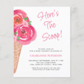 Budget Ice Cream Thema Girls Baby Dusche laden (Vorderseite)