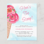 Budget Ice Cream Thema Girls Baby Dusche laden (Vorderseite)