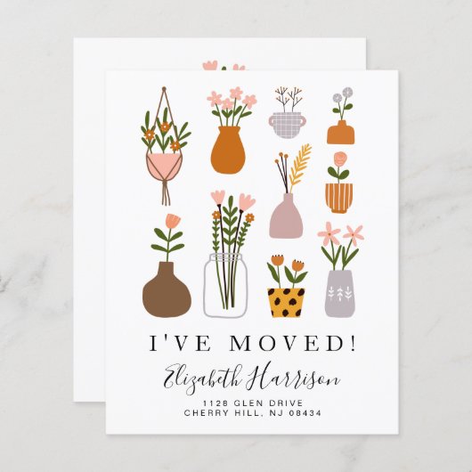 Budget Ich habe Boho Pflanze verschoben Ankündigun (Vorne/Hinten)