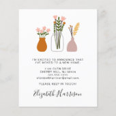 Budget Ich habe Boho Pflanze verschoben Ankündigun (Rückseite)