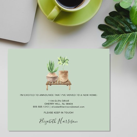 Budget Ich habe Boho Sage Moving Ankündigung versc