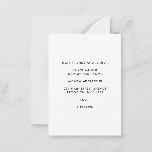 Budget Ich habe Boho Zuhause Moving Ankündigung ve (Rückseite)