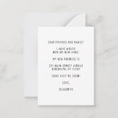 Budget Ich habe das Adresswechsel-Foto verschoben Mitteilungskarte (Rückseite)