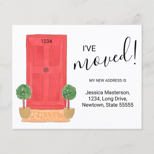 Budget Ich habe die Red Door Announcement Card umg (Vorderseite)