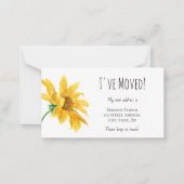 Budget Ich habe die Sonnenblumenausweis verschoben Mitteilungskarte (Vorderseite)