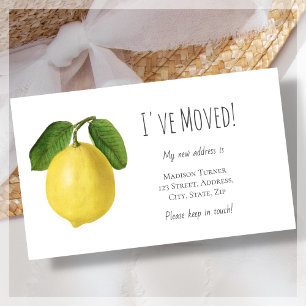 Budget Ich habe Lemon Announcement Card verschoben Mitteilungskarte