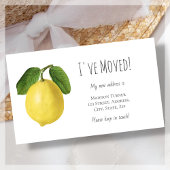 Budget Ich habe Lemon Announcement Card verschoben Mitteilungskarte
