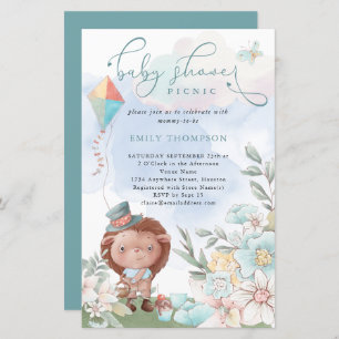 Budget Igel Baby Shower Picnic Boy Einladung