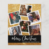 Budget Imitate Gold Glitzer Multi Foto Weihnachten (Vorderseite)