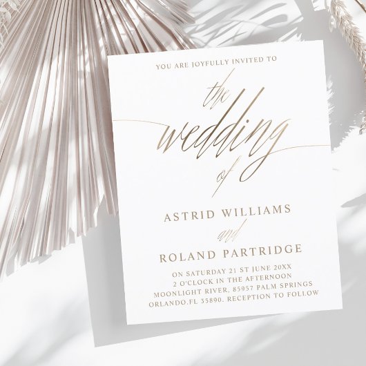 Budget Imitate Goldkalligrafie die Hochzeit von