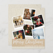 Budget Imitate Kraft Instant Multi Foto Weihnachte (Vorne/Hinten)