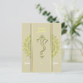 Budget Indian Hinteru Hochzeit Ganesha Einladung (Stehend Vorderseite)