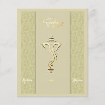 Budget Indian Hinteru Hochzeit Ganesha Einladung