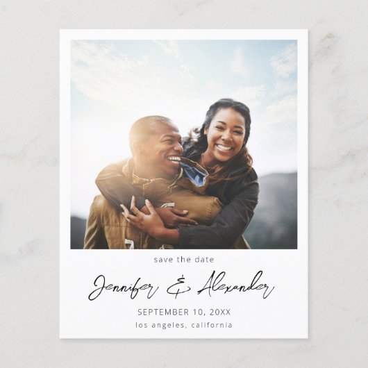 Budget Instant Foto 2 Save the Date - Weiß V2 Flyer (Vorne)