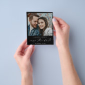 Budget Instant Foto Black Chic Save the Date Flyer (Gruppe)