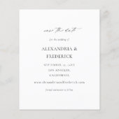 Budget Instant Foto - Lon White Chic Save the Date (Rückseite)