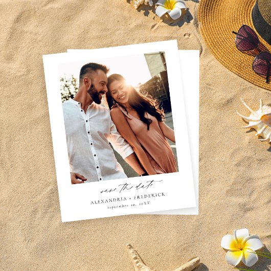 Budget Instant Foto - Lon White Chic Save the Date