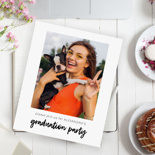 Budget Instant Foto Ver White 2 Graduation Party Flyer