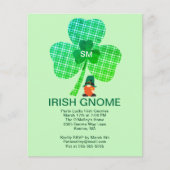 Budget Irish Gnome Initial Clover St Paddys Einlad Flyer (Vorne)