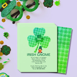 Budget Irish Gnome Initial Clover St Paddys Einlad Flyer