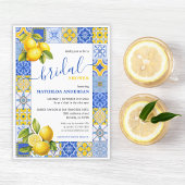 Budget Italian Tiles Lemon Summer Brautparty Einladung