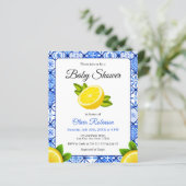 Budget Italienische Blue Tile Lemon Babydusche Ein (Stehend Vorderseite)