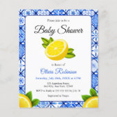Budget Italienische Blue Tile Lemon Babydusche Ein (Vorderseite)